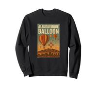 Albuquerque - Camisa de globo retro para festival vintage de montaña Sudadera