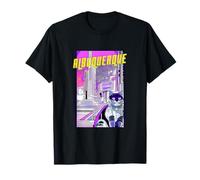 Albuquerque Gato Anime Paisaje Urbano New Mexico EE. UU. Camiseta