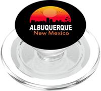 Albuquerque New Mexico State USA Retro Sunset City Skyline PopSockets PopGrip para MagSafe