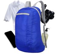 Albus Backpack Rucksack For School | Plegable Backpack, Oldable Rucksack Durable Lightweight Camping Bag With Rain Cover Camping Trekking Hiking Walking Cycling Climbing Outdoor Sports Women Men, azul