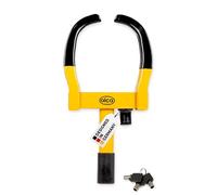 Alca - Cepo Antirrobo - Rueda Coche Remolque Caravana - Universal y Ajustable - Alta Seguridad - Cerradura