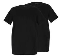 ALCA Fashion 100% Cotton Authentic T-Shirt Herren 2er Set | Für Männer mit großer Bauchumfang | O-Ausschnitt/Rundhals | Perfekt sitzendes T-Shirt für einen größere Taillenumfang, Negro , 4XL