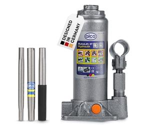 alca® Gato hidráulico [Capacidad de Carga] t I Gato y Caballete de Acero I para Coche, Moto, automóvil y Taller I Altura de elevación 195-380 mm I Certificado TÜV & GS-Tested
