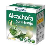 Alcachofa con Hinojo - 20 Sobres | Complemento Alimenticio con Extracto de Alcachofa y Hinojo | Sabor Limón | Digestión y Función Hepática | Sin Gluten | Vegano - Ynsadiet