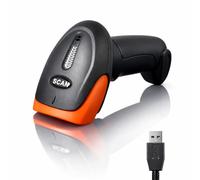 Alcachofa de código de barras USB 1D 2D QR, escáner de código de barras Plug and Play, lector IP54 a prueba de golpes, escáner compatible con Windows Mac Linux, lector QR, EAN UPC...