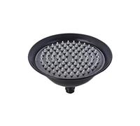 Alcachofa De Ducha Antique Stainless Steel Shower Head Round 8 Inch Rainfall Brass Golden Replacement Rose Gold(Black)