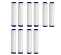 Alcachofa de ducha Cabezal de ducha alta presión con doble turbocompresor, mano ventilador turbo, hélice y masaje parada un botón para baño(10 pcs filter elemen)