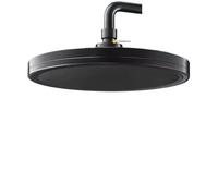 Alcachofa de Ducha Cabezal de ducha panel grande 230 mm, 6 modos lluvia, alta presión, grifo superior, accesorios baño(Black)