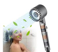 Alcachofa de Ducha con Filtro,Alcachofa de Ducha,3 Modos,Cabezal de Ducha Desmontable Portátil con Ahorro de Agua,Duschkopf,Shower Head,Duschkopf mit Filte