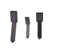 Alcachofa de ducha cuadrada negra única simple de alta presión, lluvia, universal, ahorro de agua, baño