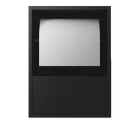 Alcachofa de ducha de acero inoxidable impermeable para artículos de tocador, champú y papel higiénico, estantes de almacenamiento, color negro, 23 x 17 x 12 cm