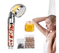 Alcachofa de ducha de alta presión, cabezal de ducha con vitamina C, compuesto de material, cartuchos de mezcla mineral, cartuchos de mezcla mineral, mejoran tu rutina de ducha, cabezal de ducha