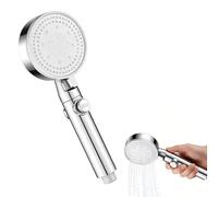 Alcachofa de ducha de alta presión con Ahorro de Agua y 5 Tipos de Chorro - para Baño - Cabezal Plateado