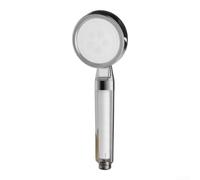 Alcachofa de ducha de alta presión para ahorro de agua (transparente) | Tres modos de pulverización, burbujas de masaje de lluvia, control de interruptor basculante, experiencia de baño