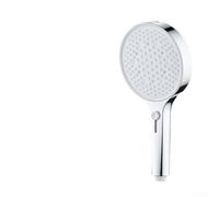 Alcachofa de ducha de mano de alta presión con 4 modos de pulverización, panel grande de 137 mm, tecnología Air Boost, compatible con estándar de 4 pulgadas (plata brillante)