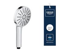 Teleducha GROHE Vitalio Joy+ 120, 3 chorros: Lluvia, Jet, Booster (⌀ 120 mm, ahorro de agua 7,9 l/min, antiquemaduras, montaje universal, mín. 1 bar), Cromo, 1348640000