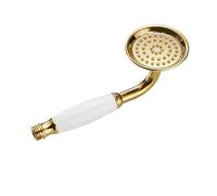 Alcachofa De Ducha Shower Heads Antique Brass Bathroom Hand Held Sprayer Head Rainfall Faucet(Gold-White)