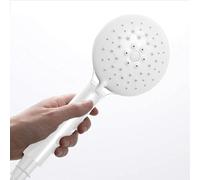 Alcachofa de ducha universal - Teléfono para ducha con sistema autolimpiante, de ABS, 12 x 12 cm, blanco