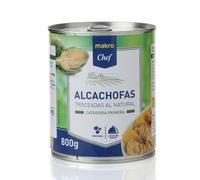 Alcachofas al Natural Chef - Frescura y Sabor Mediterráneo en tus Platos, Diferentes Tamaños y Formas. (1 LATA, trozos lata 480gne (800 g))