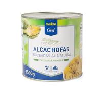Alcachofas al Natural Chef - Frescura y Sabor Mediterráneo en tus Platos, Diferentes Tamaños y Formas. (3 LATAS, troceadas al natural lata 1550gne (2500 g))