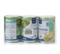Alcachofas al Natural Chef - Frescura y Sabor Mediterráneo en tus Platos, Diferentes Tamaños y Formas. (6 LATAS, 14/16 piezas lata 240gne)