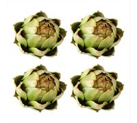 Alcachofas artificiales (4 unidades, verde) para decorar mesas, bodas y fiestas.