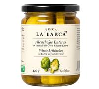 ALCACHOFAS CONFITADAS EN ACEITE DE OLIVA VIRGEN EXTRA "FINCA LA BARCA" 250G
