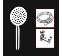 Alcachofas de Ducha de Mano, Acero Inoxidable 304, Silicona de Alta presión, macroporos, antiobstrucción, Cabezal de Ducha con Manguera y Soporte, fácil instalación (Color: Cabezal de Duch Base)