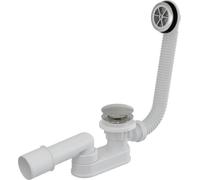 Alcadrain Click/CLACK - Desagüe para platos de ducha con rebosadero, metal