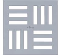 AlcaDrain Rejilla de diseño para desagüe de suelo, 102 × 102 mm, color gris