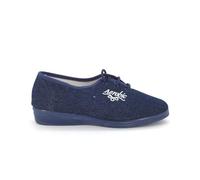 ALCALDE 200 Zapatilla Cerrada clásica de Lona, con cuña, Suela de Goma, con Cordones para: Mujer Color: Tejano Talla: 36