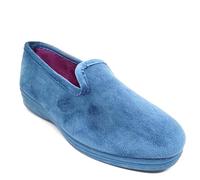 ALCALDE Zapatilla de casa de suapel con cuña 3cm 1000, Azul, 38