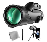 Alcance monocular al aire libre: potente telescopio de viaje de zoom de 80x, dispositivo portátil de alta claridad | Adaptador de teléfonos inteligentes para la observación de la naturaleza, óptica de