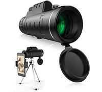 Alcance monocular HD de 40 x 60 h Monocular Impermeable con Enfoque de Prisma FMC BAK4 Duradero y Claro para observación de Aves Concierto de Viaje con Soporte para teléfono Inteligente y trípode,