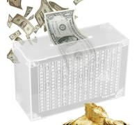 Alcancía de Acrílico Transparente,Alcancía Coleccionable Abrible con Contador - Reutilizable de Acrílico Transparente para 5000 Monedas,para Adultos Ninos Jovenes y Ahorros Domésticos