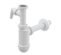 AlcaPlast A430P - Sifón DN32 con conexión para dispositivo | desagüe para lavabo
