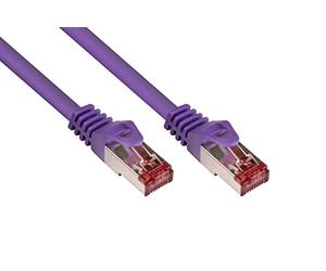 Alcasa 0.25m Cat6 S/FTP - Cable de Red (0,25 m, Cat6, S/FTP (S-STP), RJ-45, RJ-45, Violeta)