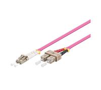 GC LW-8005LS4 - Cable de conexión LWL Duplex OM4 50/125 LC/SC, 0,5m, viol