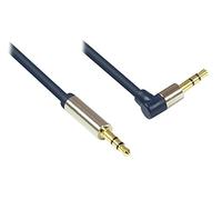 Alcasa 3.5mm - 3.5mm, m-m, 1m cable de audio 3,5mm azul, oro, metálic