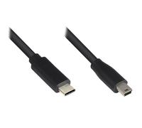 Alcasa 3310-cm003 cable usb usb 2.0 0,3 m usb c mini-usb b negro