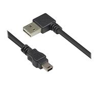 Alcasa 3310-EU005W - Cable USB (0,5 m, USB A, Mini-USB B, 2.0, Male connector / Male connector, Negro)