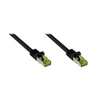 Alcasa Accesorios Marca Modelo RJ45 Patchkabel mit Cat. 7 Rohkabel und Rastnasenschutz (RNS®), S/FTP, PiMF, halogenfrei, 500MHz, OFC, Schwarz, 20m, Good Connections®