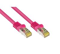 Alcasa Accesorios Marca Modelo RJ45 Patchkabel mit Cat. 7 Rohkabel und Rastnasenschutz (RNS®), S/FTP, PiMF, halogenfrei, 500MHz, OFC, Magenta, 30m, Good Connections®