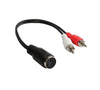 Alcasa AD-2CS5B adaptador de cable 2x RCA 5-pin DIN Negro, Rojo, Blanco - Adaptador para cable (2x RCA, 5-pin DIN, Male connector / Female connector, 0,2 m, Negro, Rojo, Blanco)