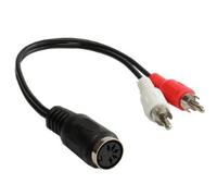Alcasa AD-2CS5B adaptador de cable 2x RCA 5-pin DIN Negro, Rojo, Blanco - Adaptador para cable (2x RCA, 5-pin DIN, Male connector / Female connector, 0,2 m, Negro, Rojo, Blanco)
