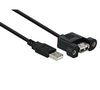 Alcasa Connections - Cable alargador USB 2.0 Tipo A a Conector Empotrado Tipo A 1 m