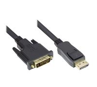Alcasa dp-dvi1 adaptador de cable de vídeo 1 m displayport dvi-d negr