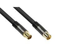 Alcasa gc-m2051 cable coaxial rg-6/u 1 m iec/koax negro
