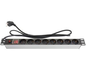 Alcasa gc-n0087 interior 8ac outlet(s) 1.8m negro, plata base múltipl