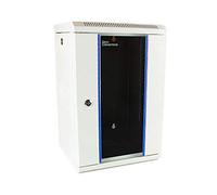 Alcasa GC-R0101 armario rack 9U Bastidor de pared Gris - Estantería (9U, Bastidor de pared, Gris, Acero, Vidrio, Acero)